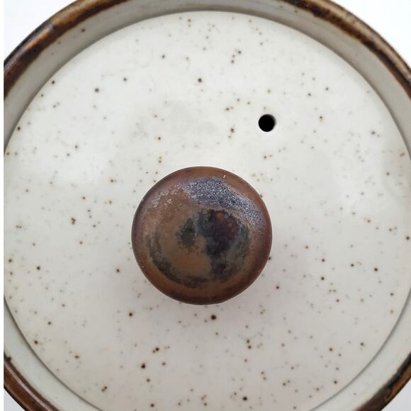 Vtg Tea Kettle Pottery Hand Painted Bamboo “Extra Touch FTD USA” Woven Handle - Picture 8 of 16